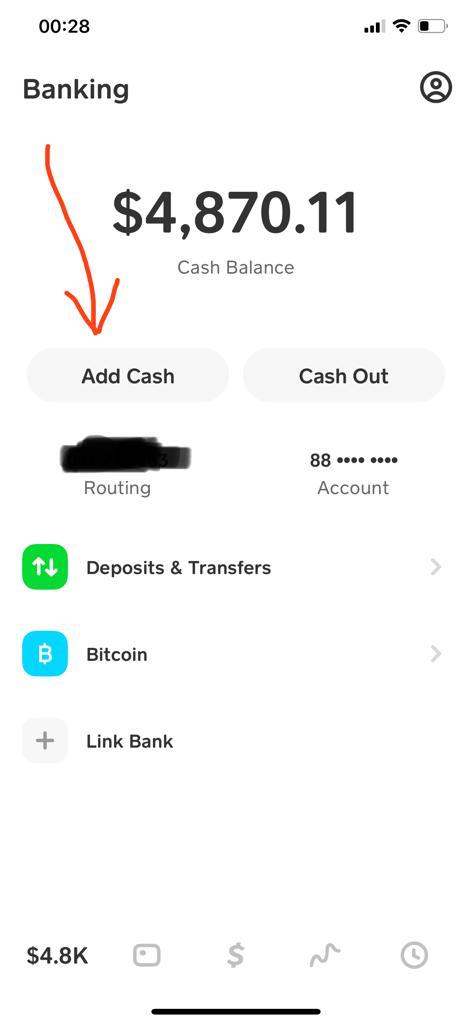 how to put bitcoin on cash app